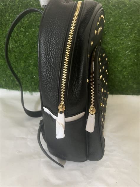 michael kors abbey mb black backpack leather 35h8gayb8l|Michael Kors Abbey 35H8GAYB8L MD Leather Studded .